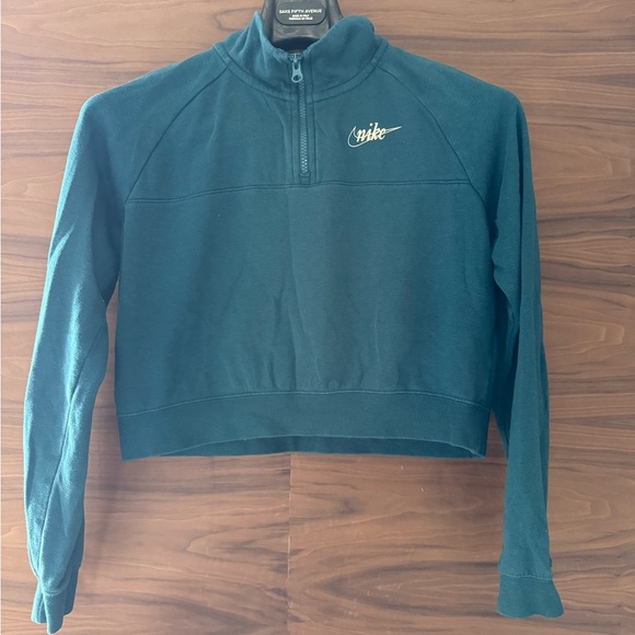 Nike Women's Teal Quarter-Zip Hoodie - Picture 1 of 4